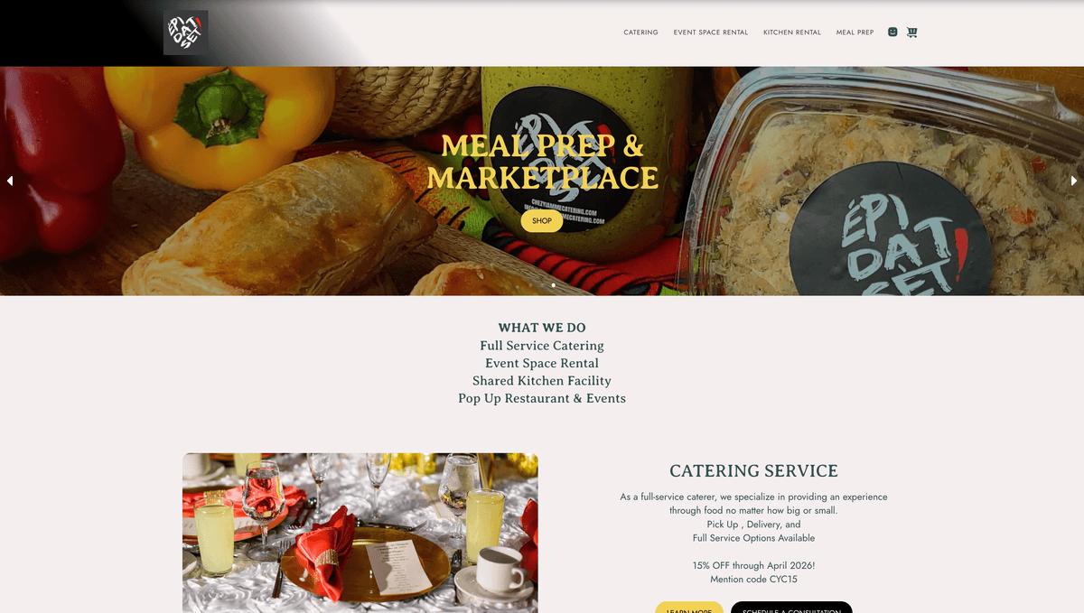 Chez Yiamme Catering screenshot